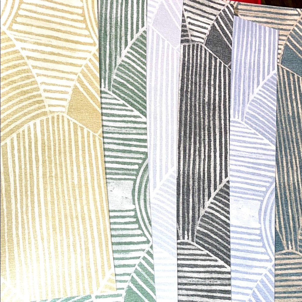 6 Large High Quality Designer Shimmery Geometric Patterned Wallpaper samples DIY